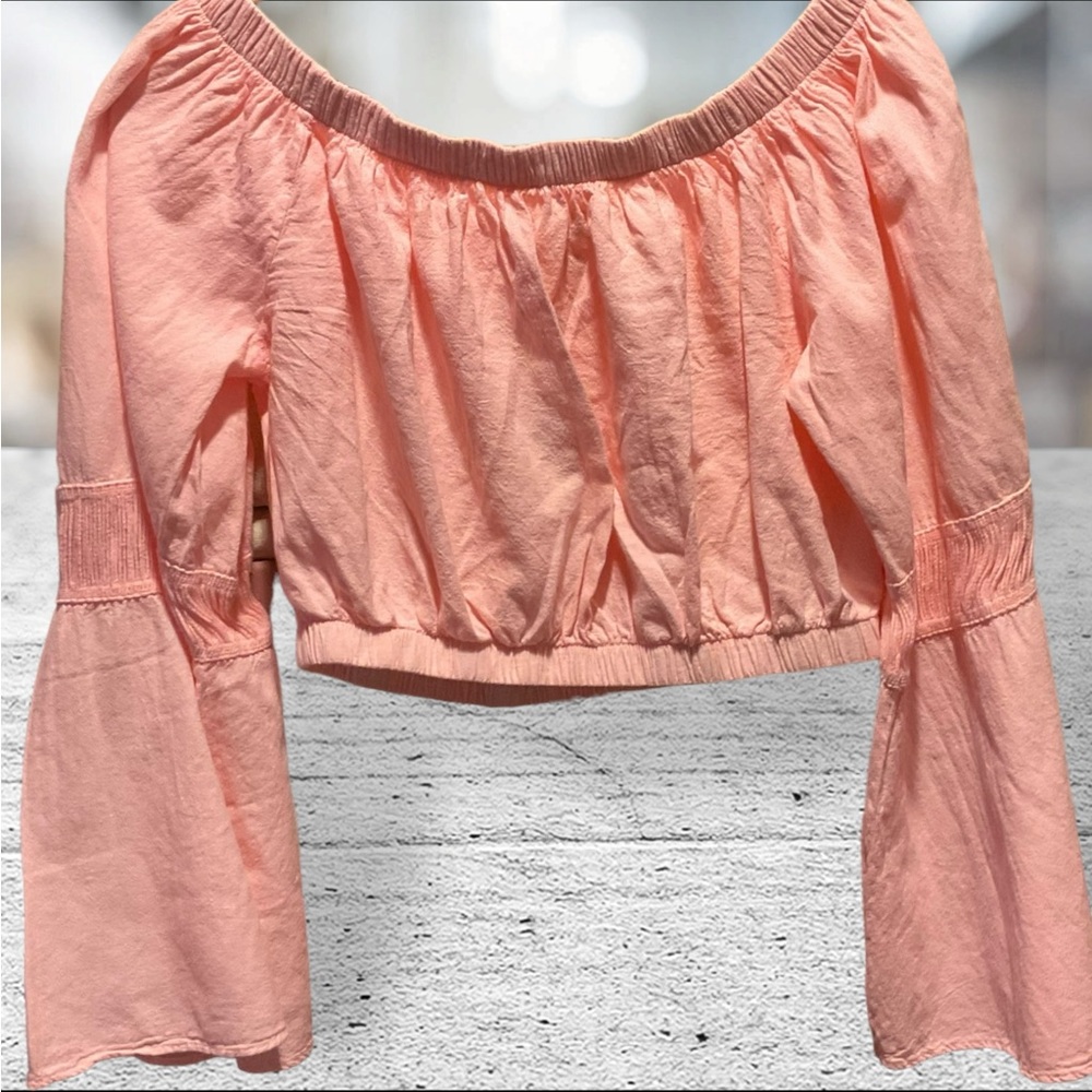 NWT Seaspice Baby Pink Long Sleeve Crop Top